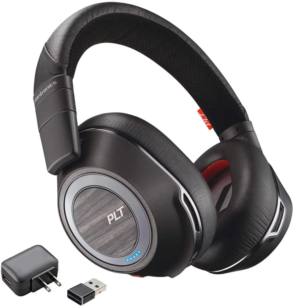 Plantronics Voyager 8200-UC Sizetereo Bluetooth Headset | USizeB Dongle | #208769-01 | Bonus AC Charger