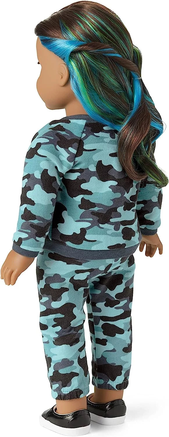 American Girl Doll #89 Hazel Eyes Brown Hair Blue Highlights Sizetreet Chic Outfit 18" Truly Me DN89