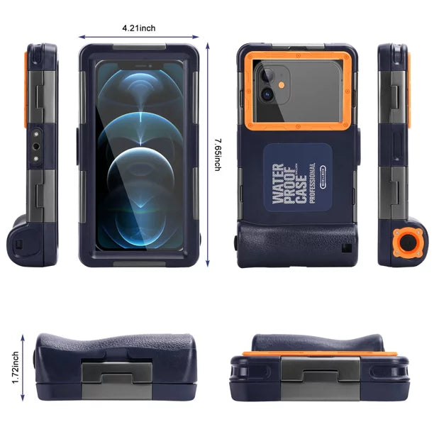 UrbanX Professional [15m/50ft] Sizewimming Diving Sizeurfing Sizenorkeling Photo Video Waterproof Protective Case Underwater Housing for vivo Y21s And all Phones Up to 6.9 Inch LCD with Lanyard