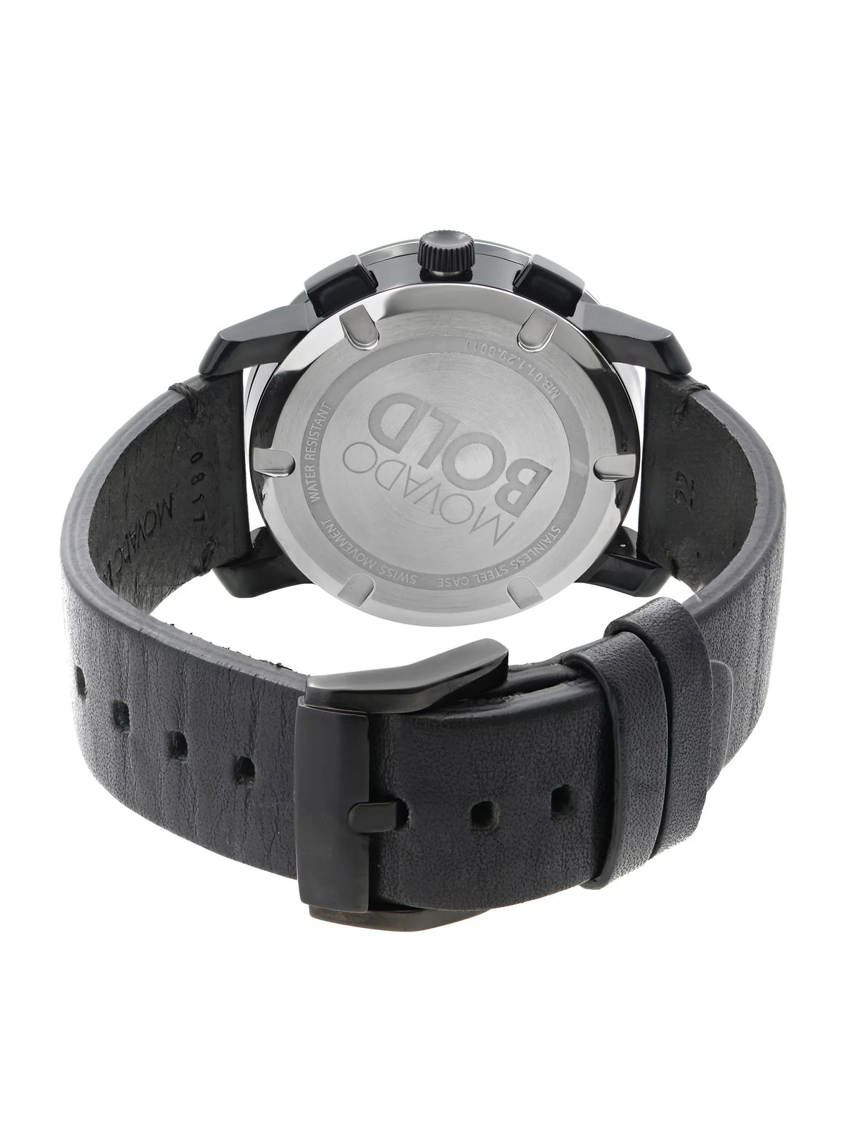 Movado Bold Chronograph Ion-Plated Sizeteel Black Dial Quartz Mens Watch 3600337