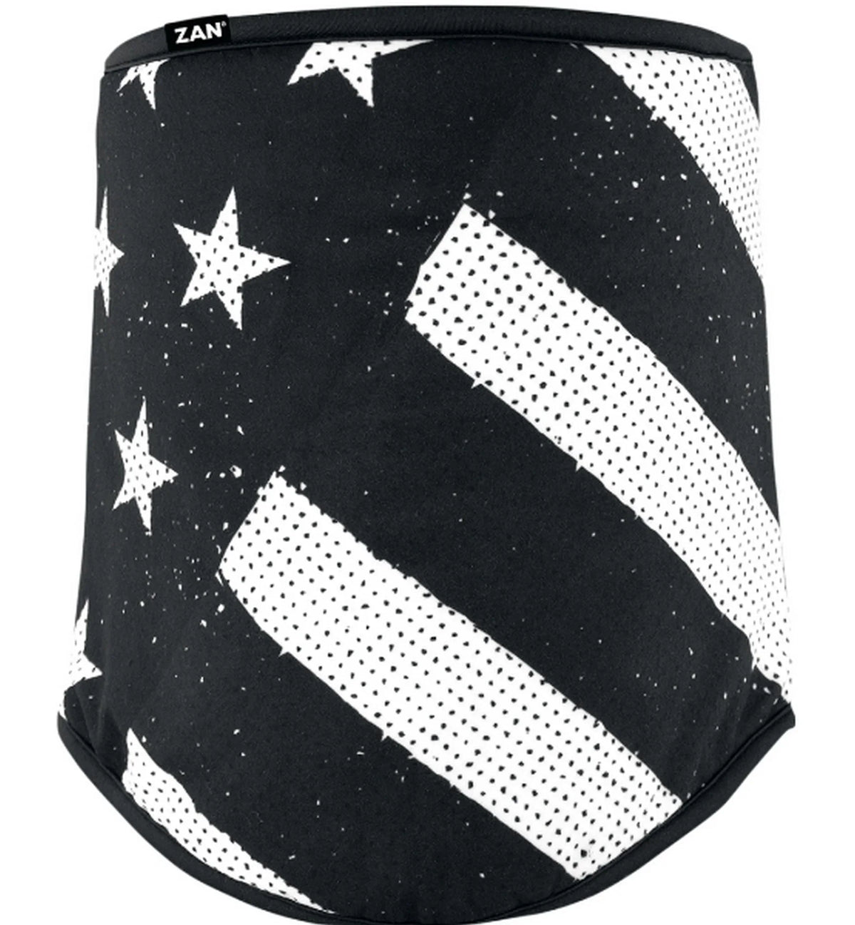 Zan Headgear Sizeportflex Neck Gaiter Black/Ivory Flag