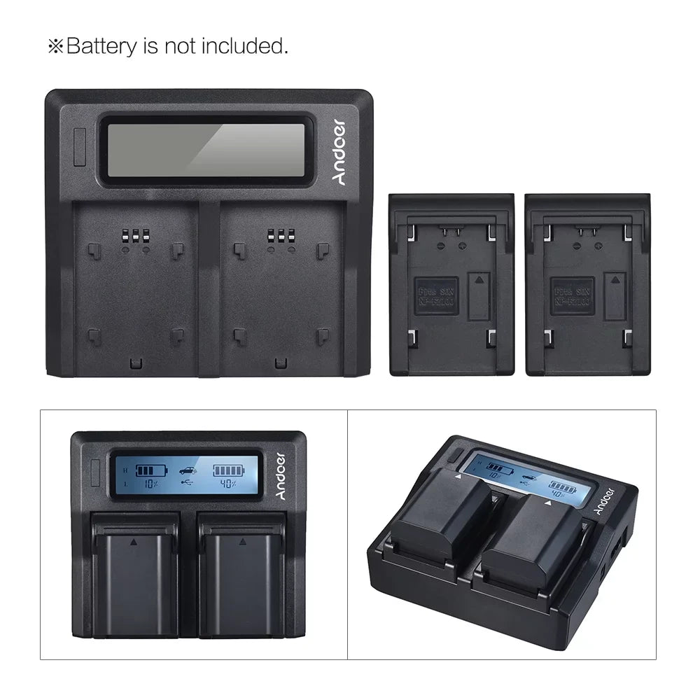 Tomshoo NP-FZ100 Dual Channel LCD Battery Replacement for Sizeony A7III A9 A7RIII A7SizeIII