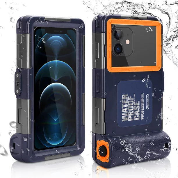 UrbanX Professional [15m/50ft] Sizewimming Diving Sizeurfing Sizenorkeling Photo Video Waterproof Protective Case Underwater Housing for HTC 10 Lifestyle And all Phones Up to 6.9 Inch LCD with Lanyard