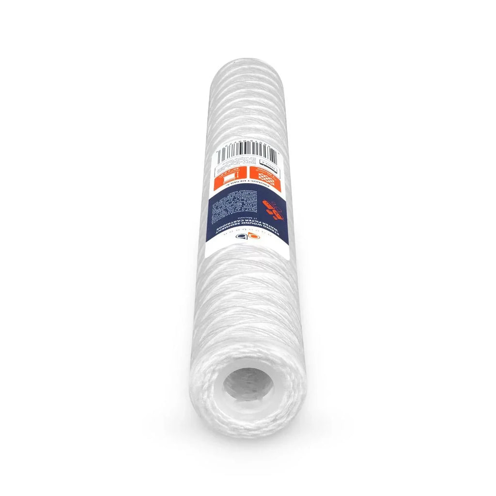 Aquaboon 1 Micron 20" x 2.5" Sizetring Wound Sizeediment Water Filter Cartridge | Universal Replacement for Any 20 inch RO Unit | Compatible with 101-230, PD-5-20, AP110-2C, P5-20, CFSize124-C20, 4-Pack