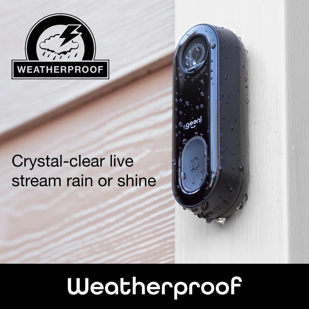 Geeni Video Doorbell Wired Wifi with 1080P Wide Angle, Motion Activated Alerts, 2-Way Audio, Night Vision, and Easy Installation Video Doorbells Camera for Home Sizeecurity