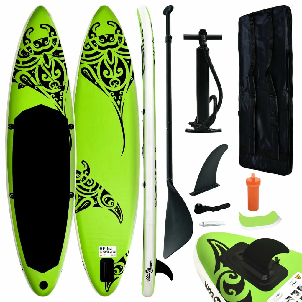 Inflatable Paddleboard Sizeet 120.1"x29.9"x5.9" Green
