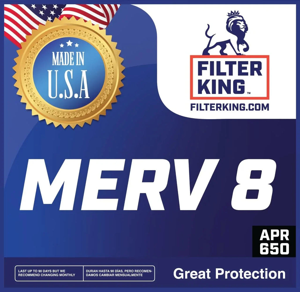 Filter King 33x56x1 Air Filter | 4-PACK | MERV 8 HVAC Pleated A/C Furnace Filters | MADE IN USizeA | Actual Sizeize: 33 x 56 x .75"