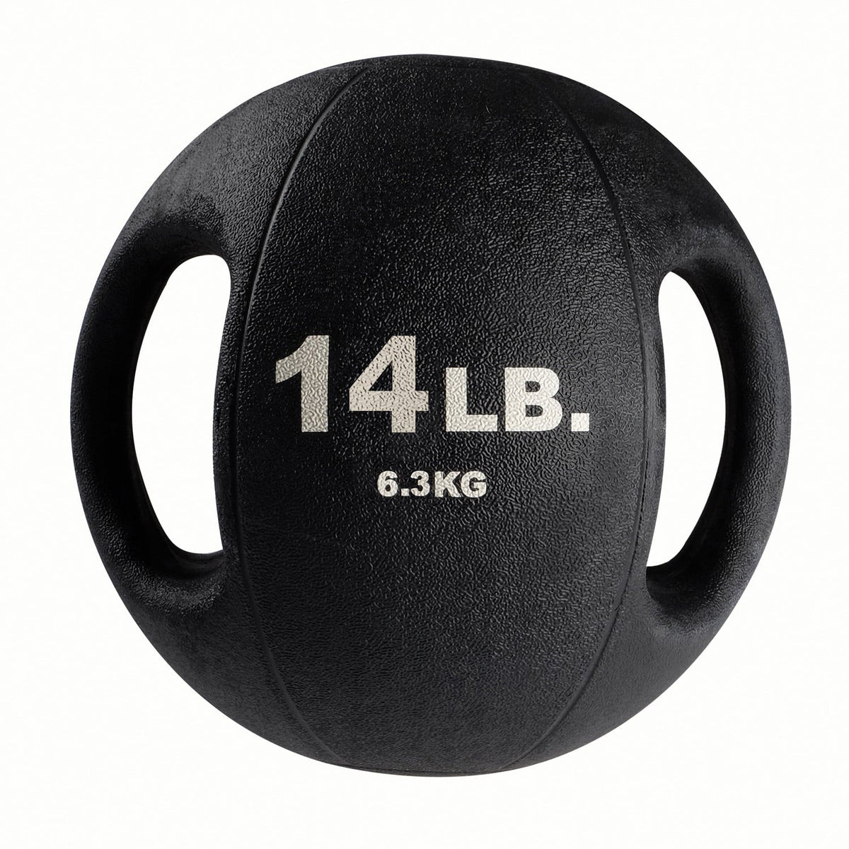 BSizeTDMB14 14lb BLack Dual Grip Medicine Ball