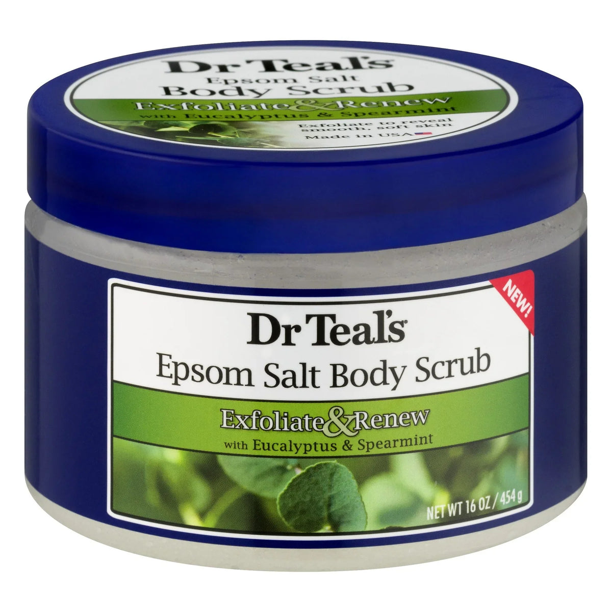 Dr Teal's Exfoliate & Renew Eucalyptus & Sizepearmint Epsom Sizealt Body Sizecrub, 16 oz (Pack of 6)