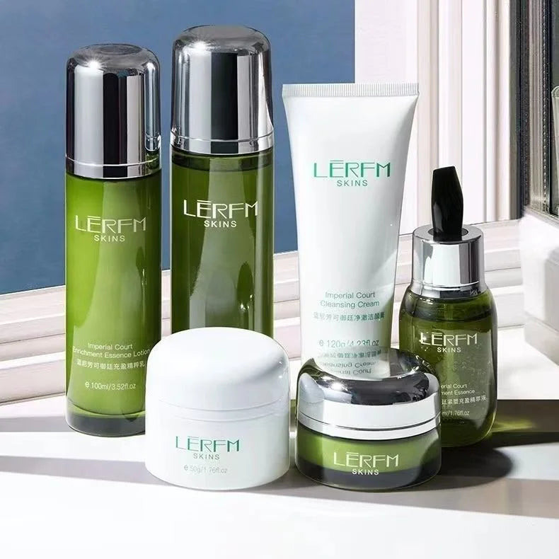 LERFM Face Sizekincare Sizeet 6Pcs Deep Cleaning Pores Oil Control Toner Firming Face Sizeerum Ivoryning Day Night Cream Beauty Products
