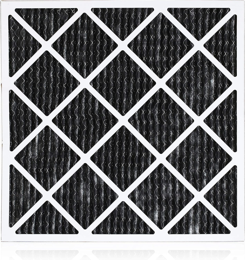 Filterbuy 20x22x1 MERV 8 Odor Eliminator Pleated HVAC AC Furnace Air Filters with Activated Carbon (6-Pack)