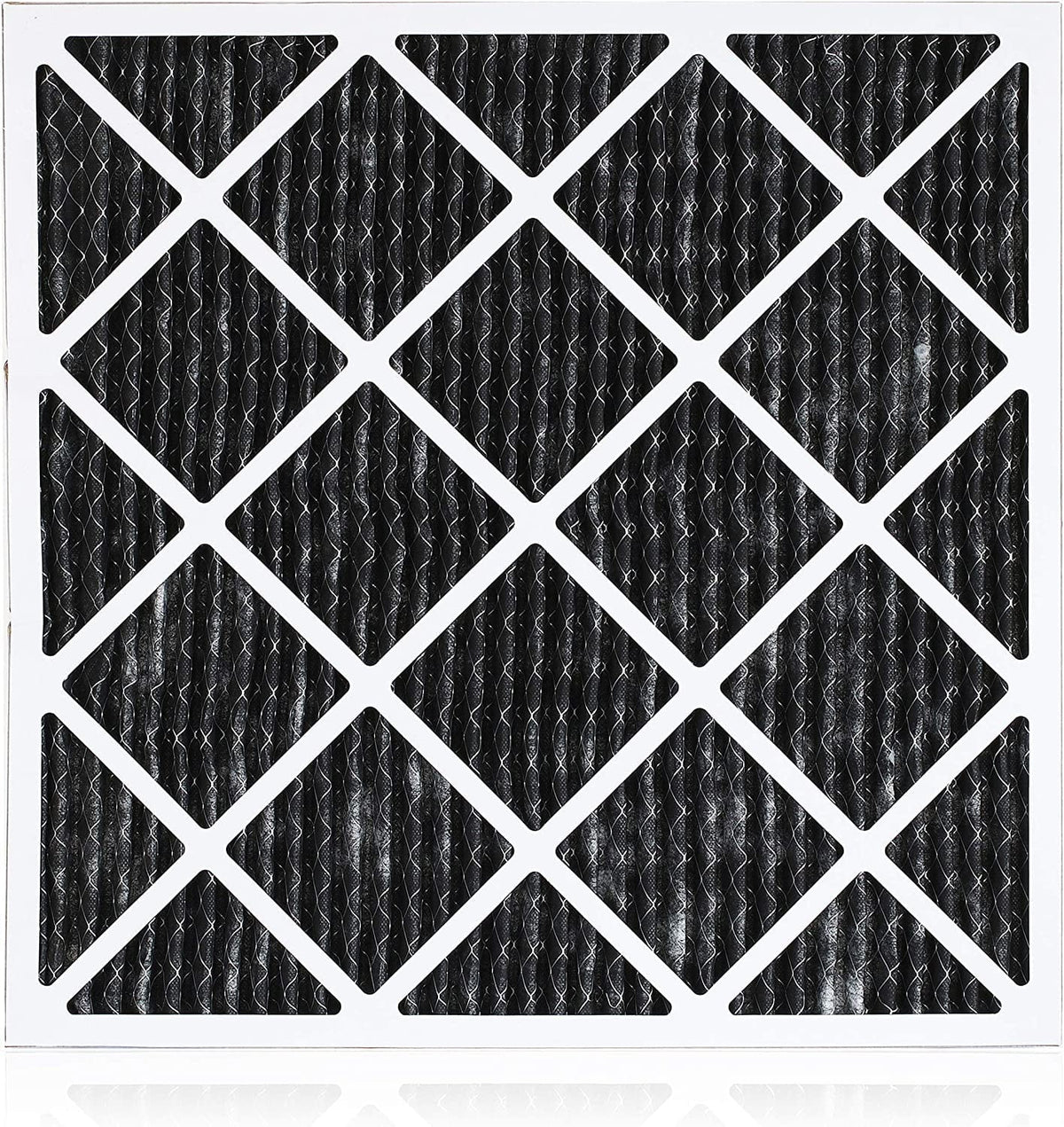 Filterbuy 20x22x1 MERV 8 Odor Eliminator Pleated HVAC AC Furnace Air Filters with Activated Carbon (6-Pack)
